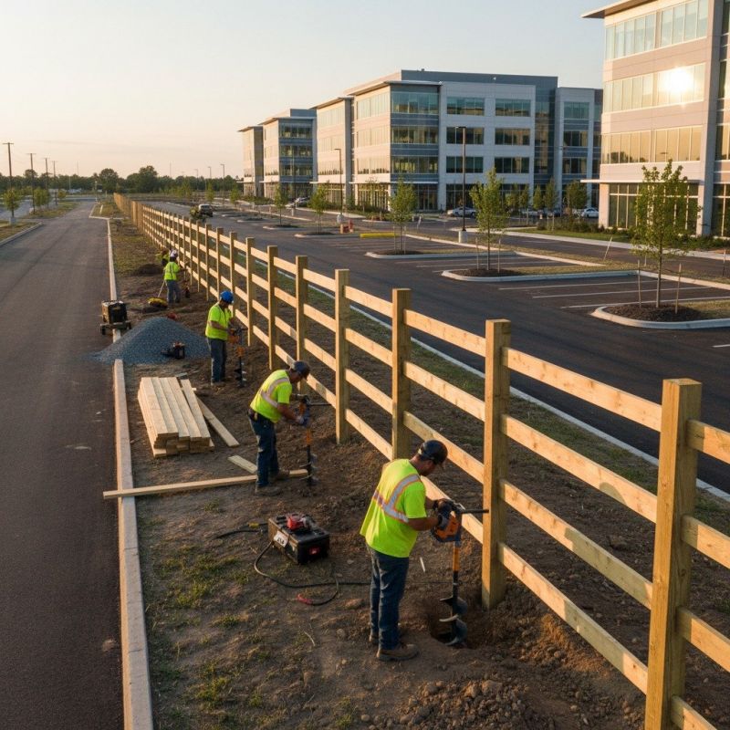 Commercial Fence Construction